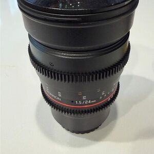 24mm T1.5 Cine Lens with Red Accent